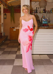Jasmyn Cowl Maxi Dress - Pink Petal