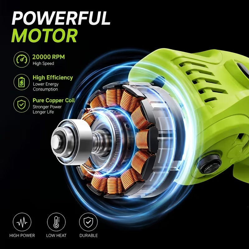 20V Cordless Lawn Edger & Grass Trimmer – Multi-Blade, 2 Batteries Included