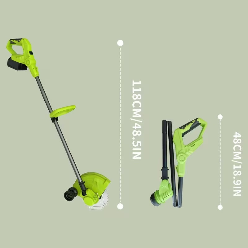 20V Cordless Lawn Edger & Grass Trimmer – Multi-Blade, 2 Batteries Included
