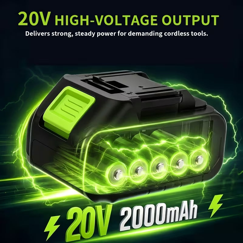 20V Cordless Lawn Edger & Grass Trimmer – Multi-Blade, 2 Batteries Included